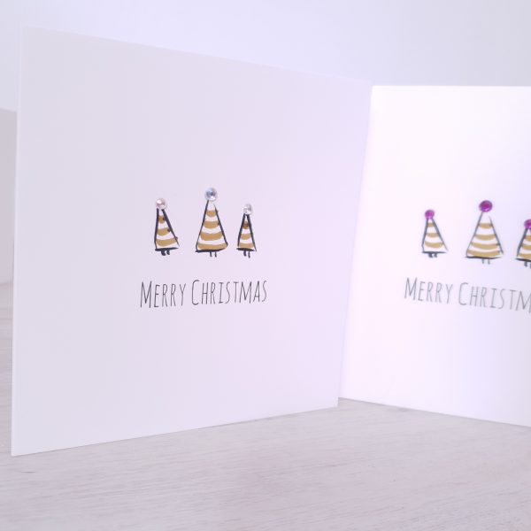 Christmas Tree embellished hand finished Greetings cards (5 Pack) - Image 7