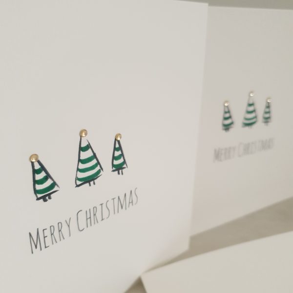 Christmas Tree embellished hand finished Greetings cards (5 Pack) - Image 6