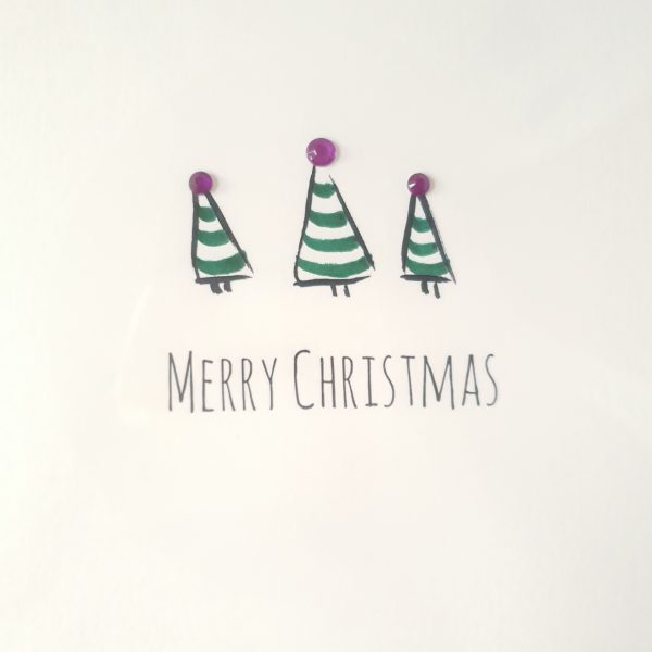 Christmas Tree embellished hand finished Greetings cards (5 Pack) - Image 8