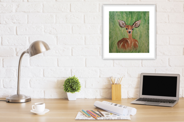 Jasmina the Kudu Original Painting 12x12" - Image 4
