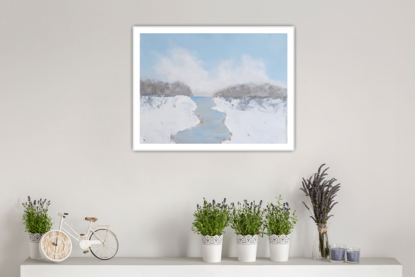 Clifton Snow Scene Original Painting 39.5x50cm