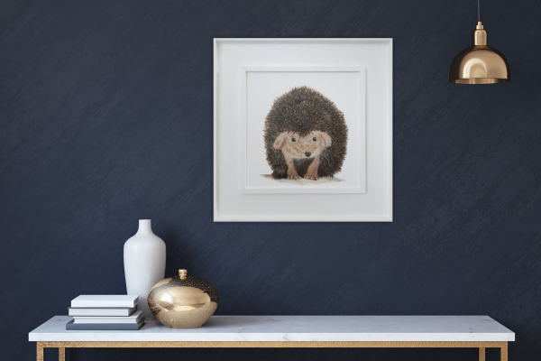 Harold the hedgehog Original Painting 12x12" - Image 3