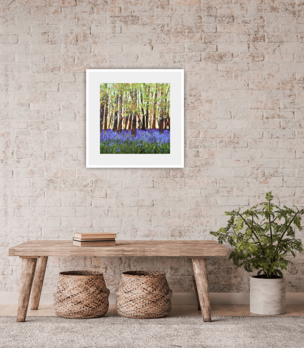 Bluebell Carpet Original Painting 12x12" - Image 5