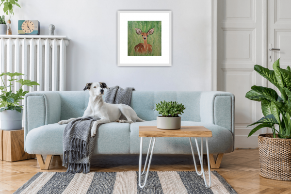 Jasmina the Kudu Original Painting 12x12" - Image 7