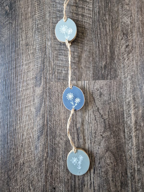 Painted Hanging Log Decorations - Image 2