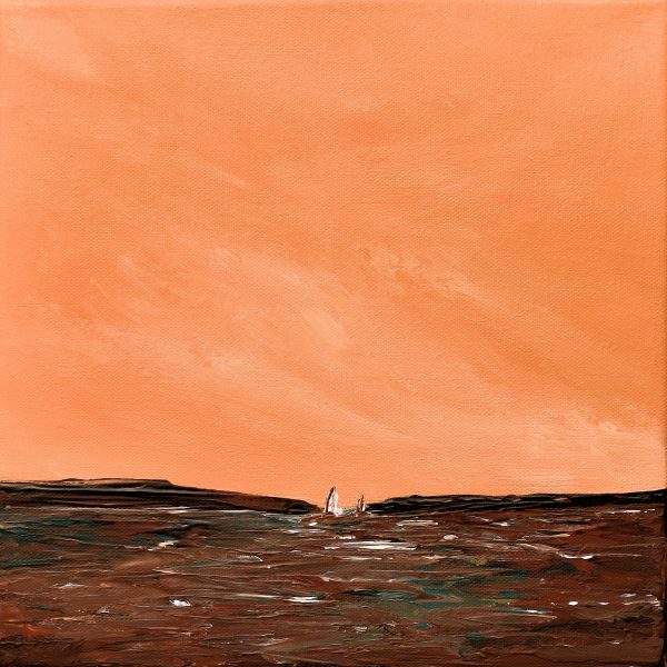 Burnt Summer Original Painting 12x12 Inch - Image 3