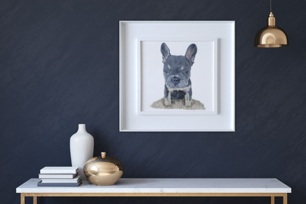 Lulu the Frenchie Original Painting 12x12 Inch - Image 7