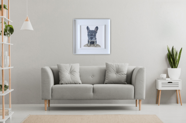 Lulu the Frenchie Original Painting 12x12 Inch - Image 6