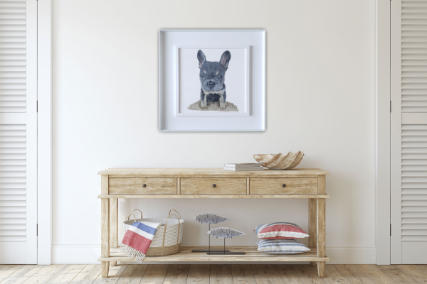 Lulu the Frenchie Original Painting 12x12 Inch - Image 5