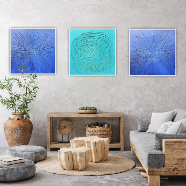 Elements of the Beach Part 3 Original Painting 50x50cm - Image 2