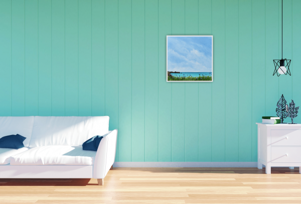 A View from Porthcurnow Original Painting 12x12 Inch - Image 3