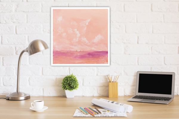 Summer Iridescence Original Painting 12x12 Inch - Image 4