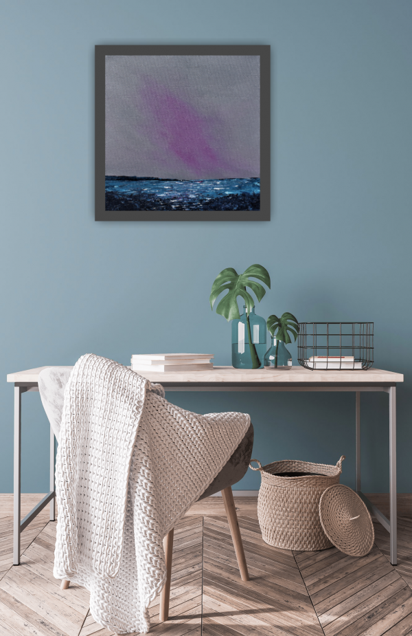 Muted Rockpools Original Painting 12x12 Inch - Image 6
