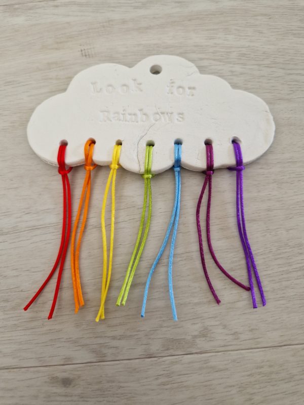 Handmade clay Rainbow decoration - Image 2