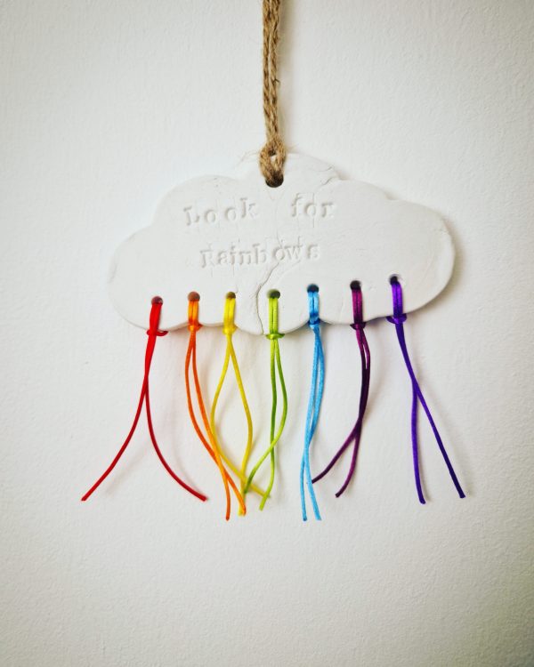 Handmade clay Rainbow decoration