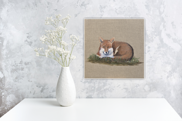 Felix the Fox Original Painting 8x8 Inch