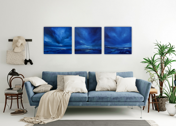Distant Twilight Original Painting 12x12 Inch - Image 12