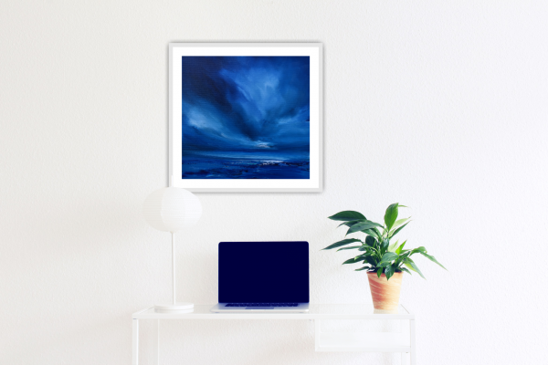 Distant Twilight Original Painting 12x12 Inch - Image 9