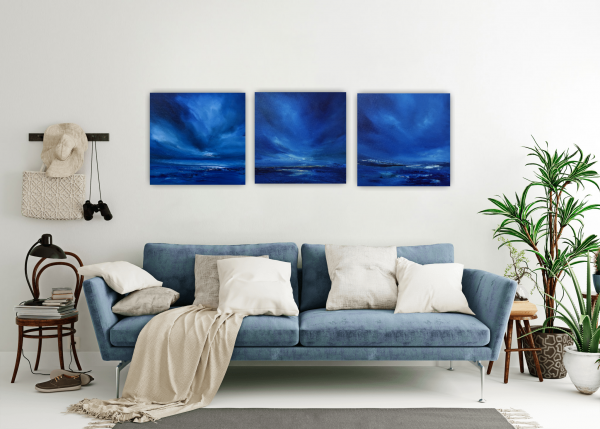 Distant Twilight Original Painting 12x12 Inch - Image 4