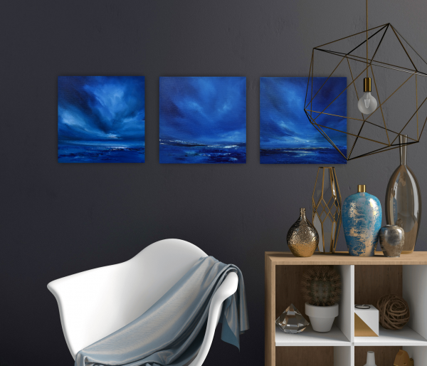Distant Twilight Original Painting 12x12 Inch - Image 5