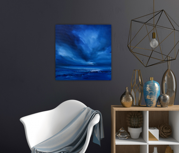 Distant Twilight Original Painting 12x12 Inch - Image 3