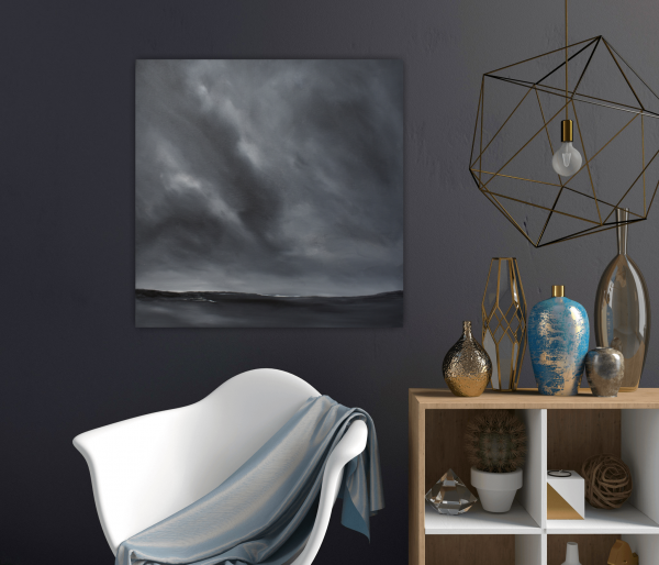 Serene Original Painting 24x24 Inch - Image 6
