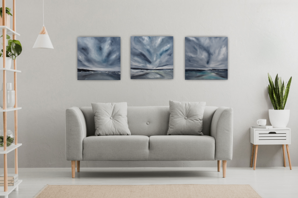 The Shore Original Painting 24x24 Inch - Image 6