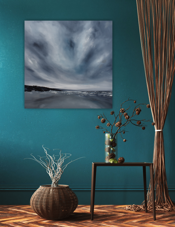 The Shore Original Painting 24x24 Inch - Image 3