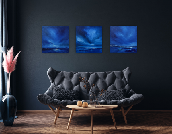 Distant Twilight Original Painting 12x12 Inch - Image 17