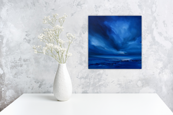 Distant Twilight Original Painting 12x12 Inch - Image 14