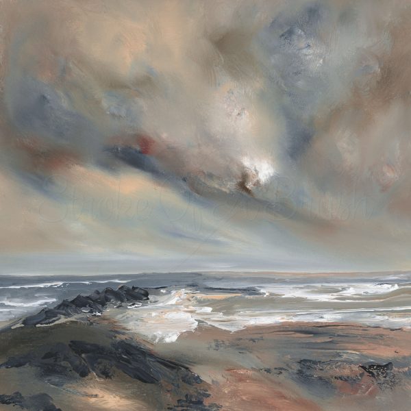 Autumn Shore Original Painting 20x20 Inch - Image 2