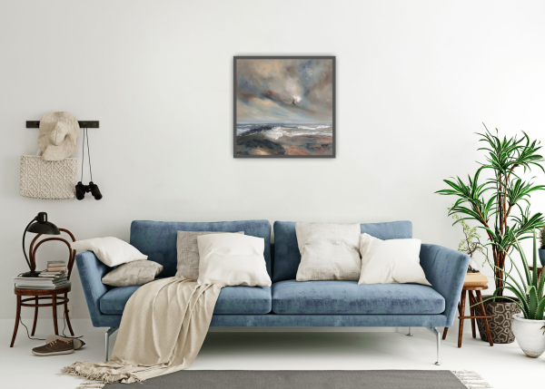 Autumn Shore Original Painting 20x20 Inch - Image 9