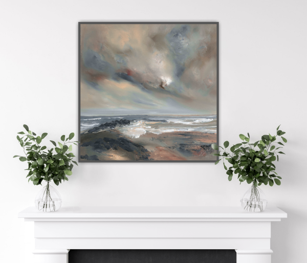 Autumn Shore Original Painting 20x20 Inch