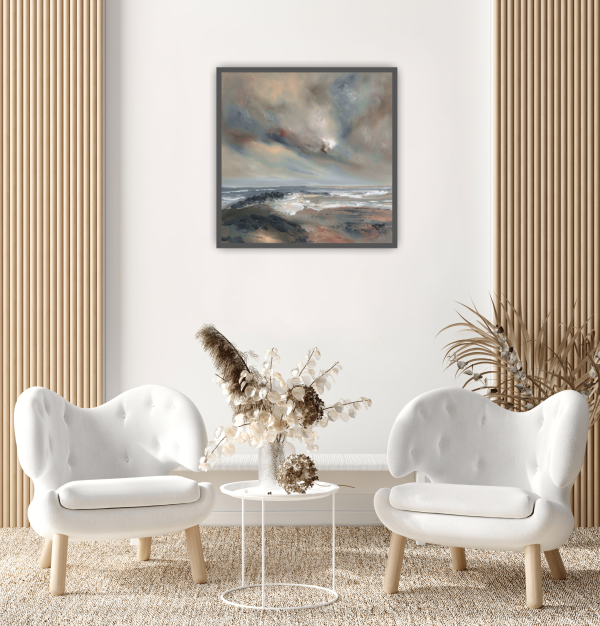 Autumn Shore Original Painting 20x20 Inch - Image 8