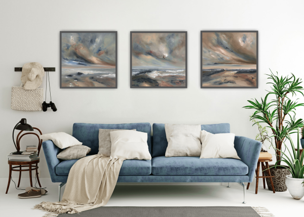 Autumn Shore Original Painting 20x20 Inch - Image 3