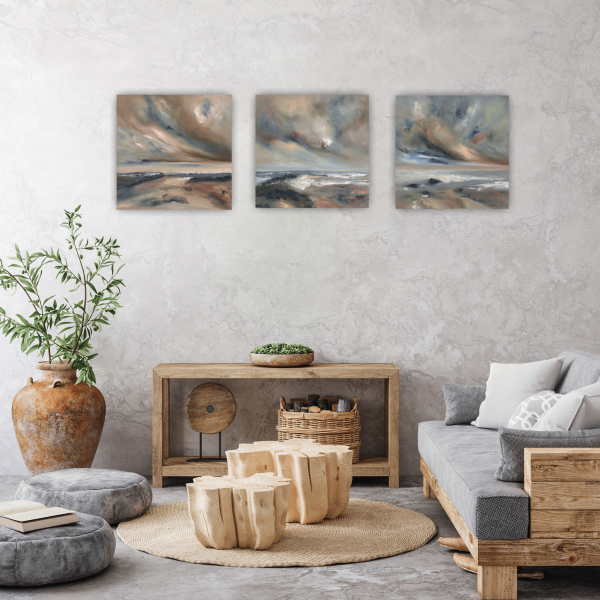 Autumn Shore Original Painting 20x20 Inch - Image 4