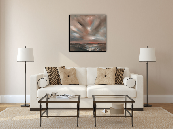 Sunset Walks Original Painting 12x12 Inch - Image 10