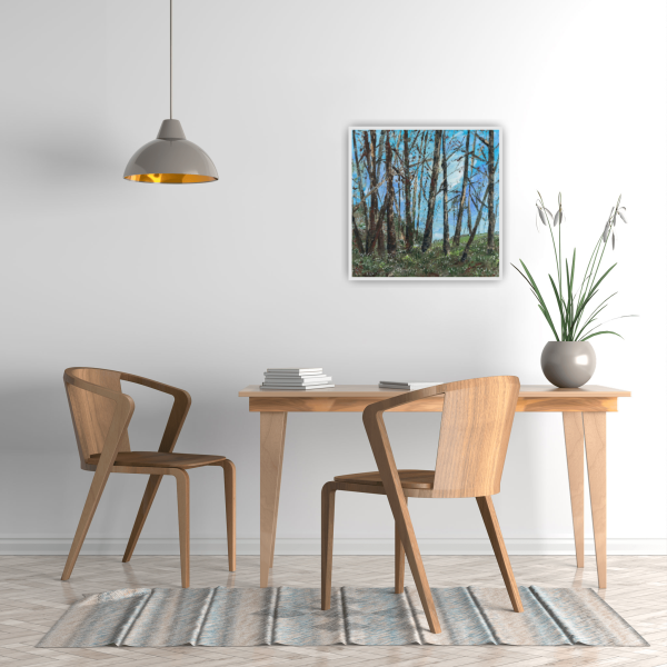Winters End Original Painting 12x12 Inch