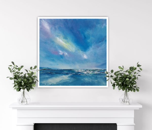 Aurora Shores Original Painting 12x12 Inch - Image 10