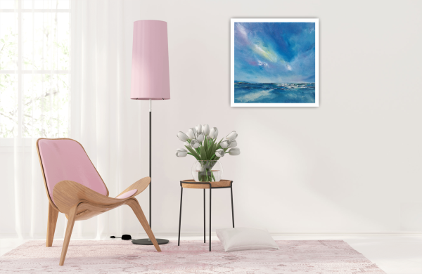 Aurora Shores Original Painting 12x12 Inch - Image 8