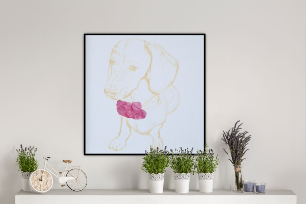 Miss Molly Original Painting 12x12 Inch