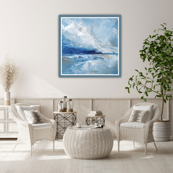 First Light Original Painting 8x8 Inch (Framed) - Image 4