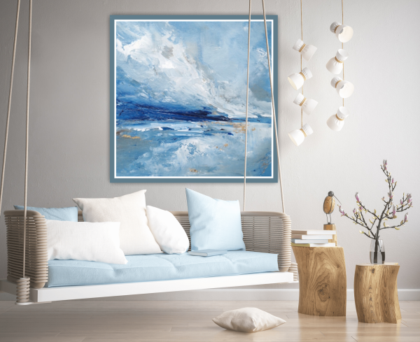 First Light Original Painting 8x8 Inch (Framed)