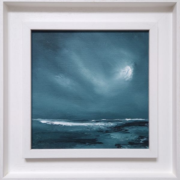 Salt in your Hair Original Painting 8x8 Inch (Framed) - Image 2